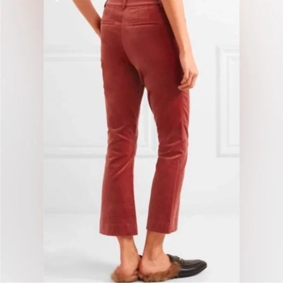 Frame Le Crop Spice Velvet Trousers Size 4 - Picture 5 of 12